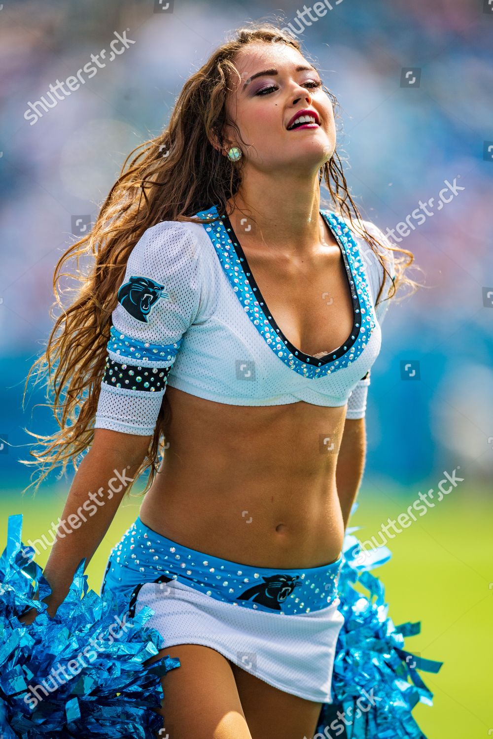 cheerleaders  Cheerleading outfits, Football cheerleaders, Carolina  panthers cheerleaders