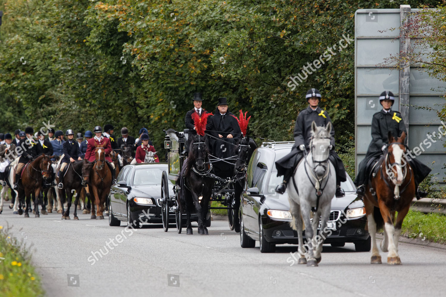 Funeral Cortege Approaches Margam Crematorium Editorial Stock Photo