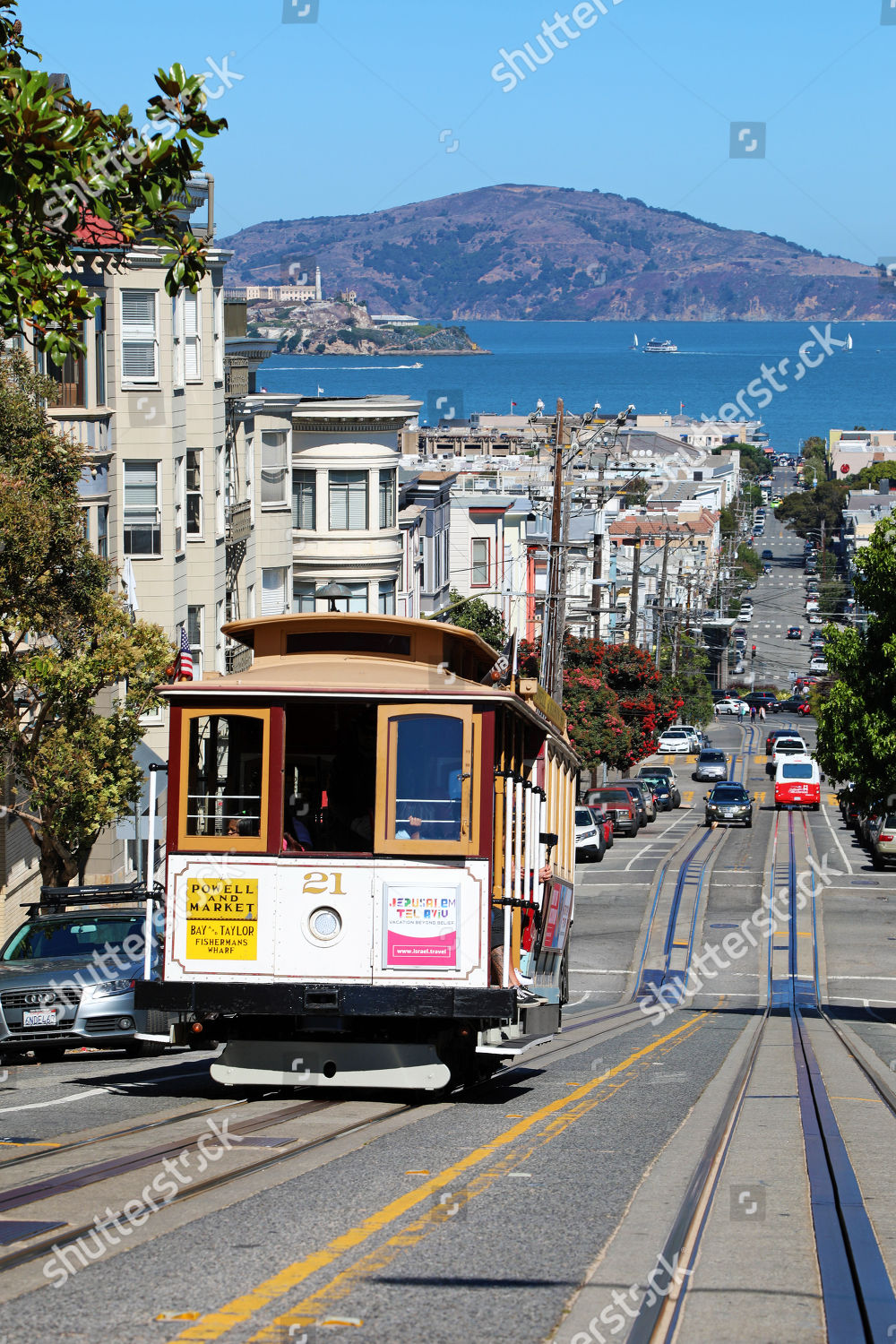 Cable Car Tram Alcatraz Prison Island Editorial Stock Photo - Stock ...