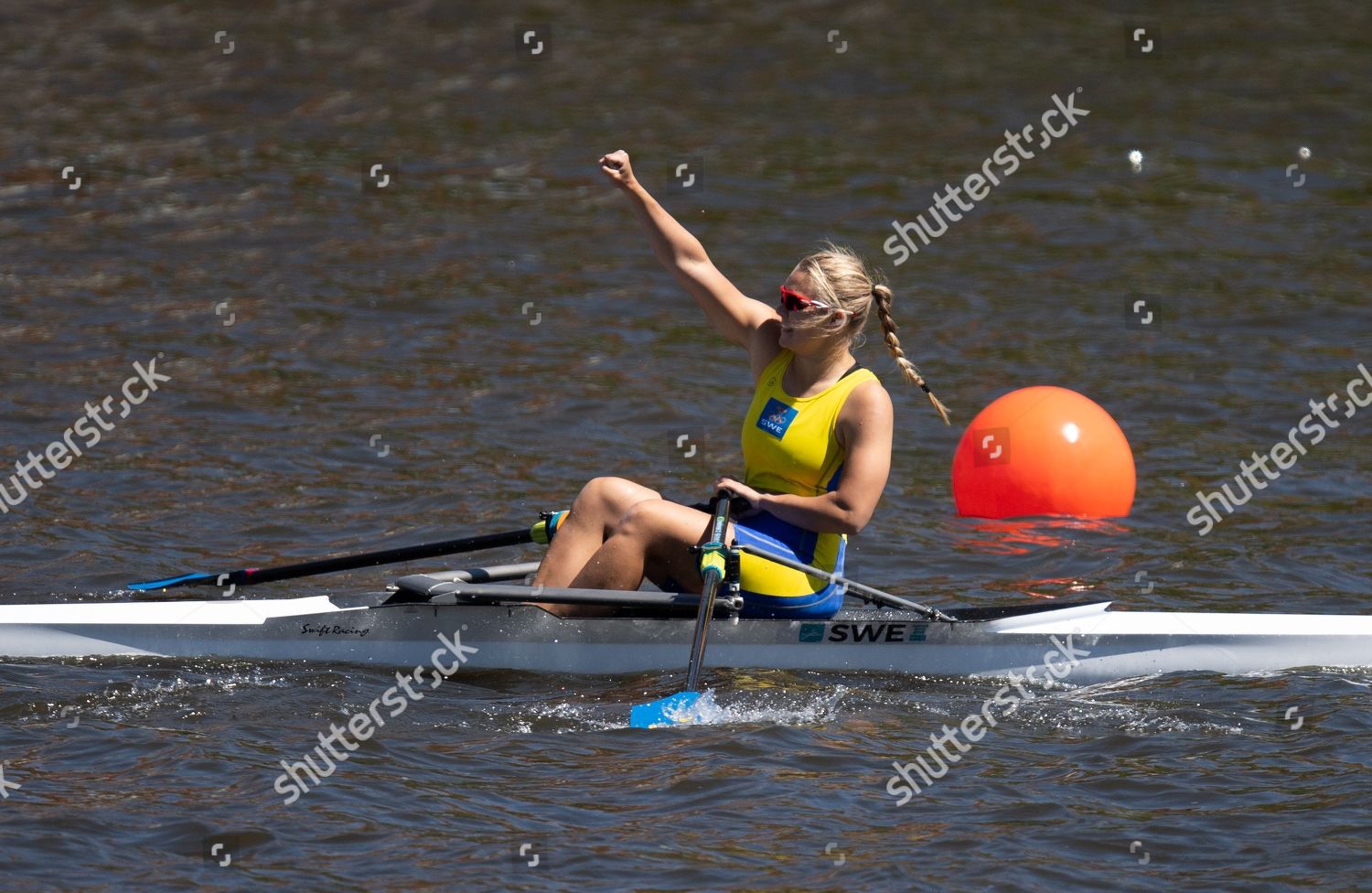 Elin Lindroth Swe Celebrates Winning Rowing Editorial Stock Photo ...