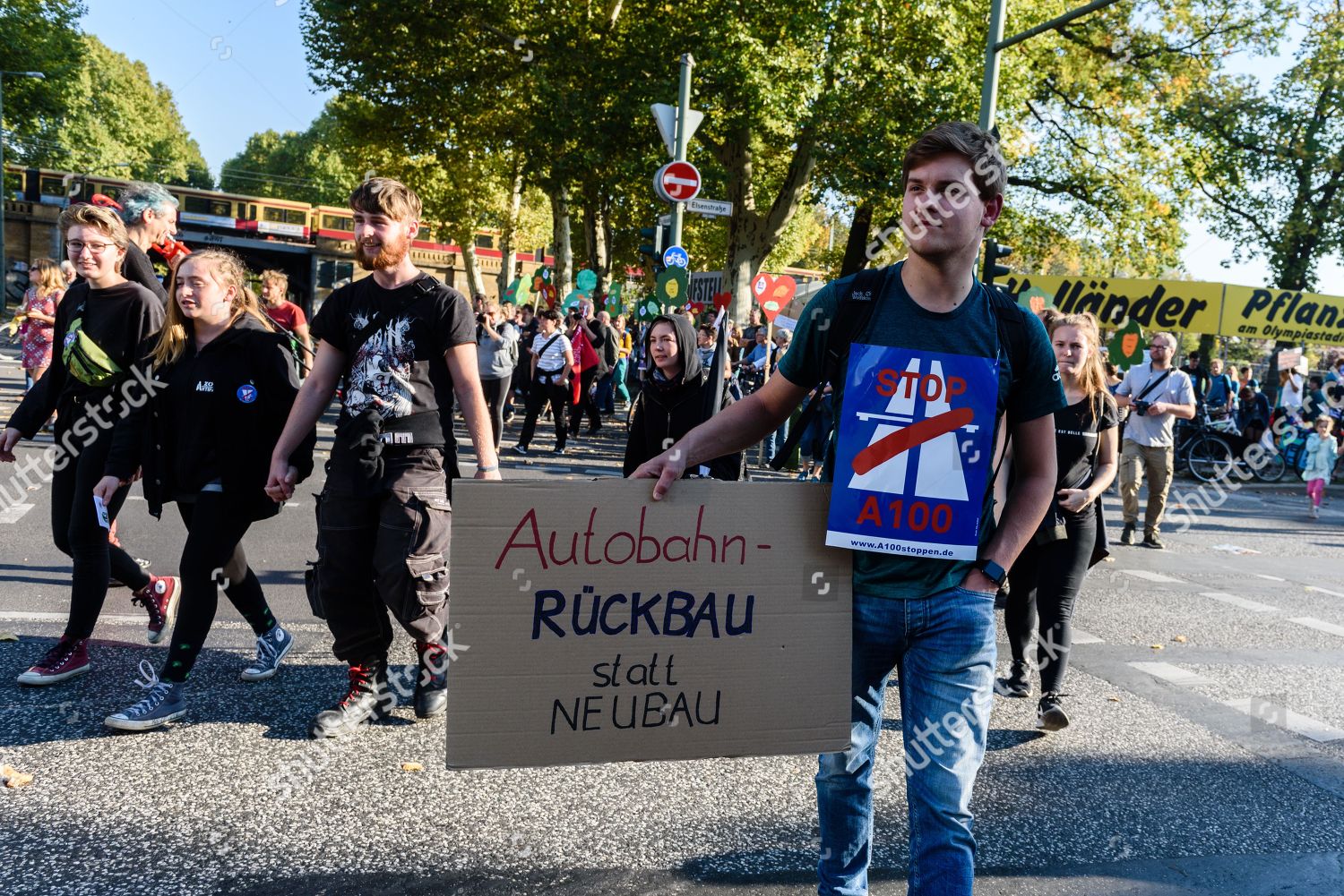 Protester Seen Holding Poster Written Motorway Editorial Stock Photo ...