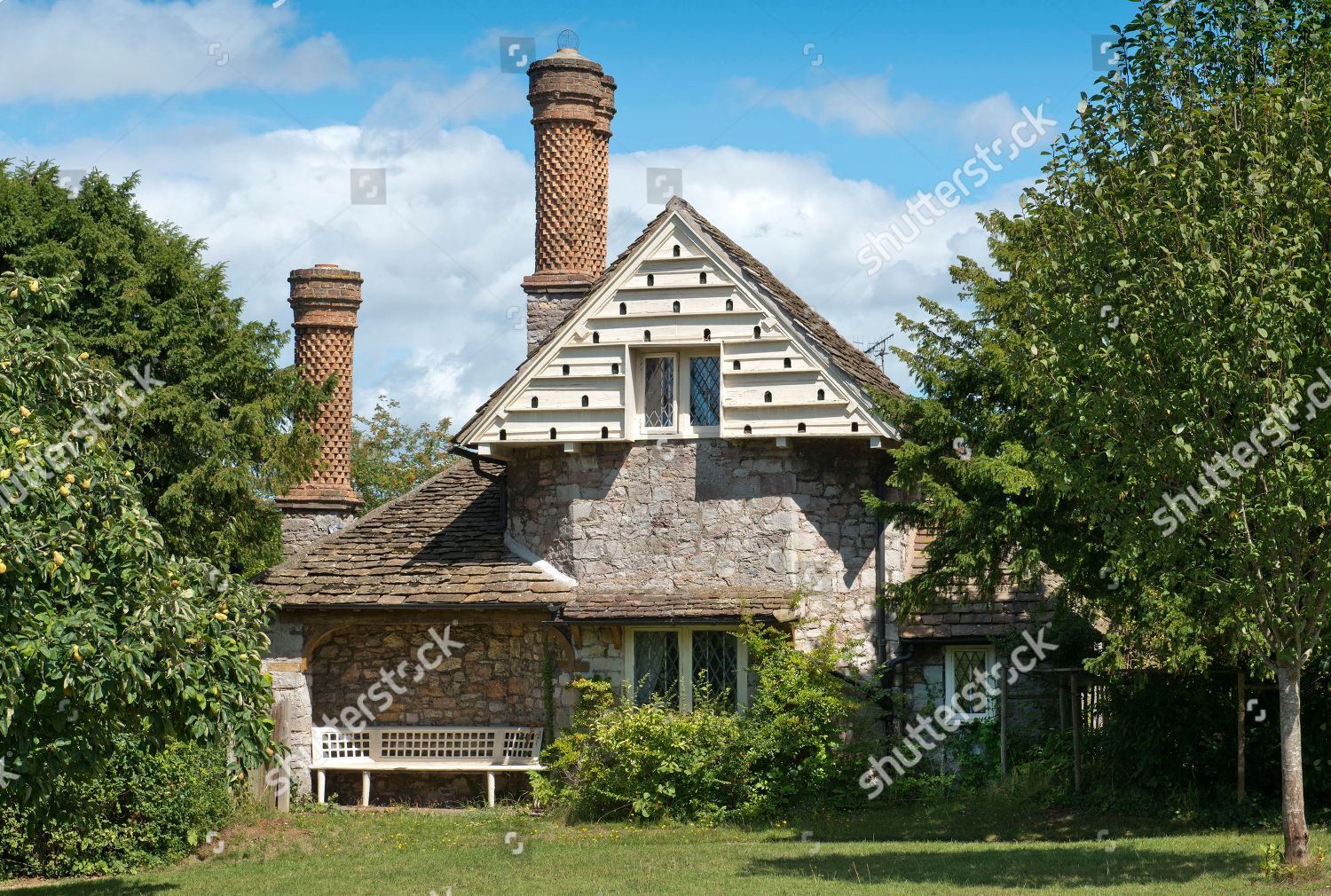 Group 9 Cottages Grade 1 Listed Group Editorial Stock Photo