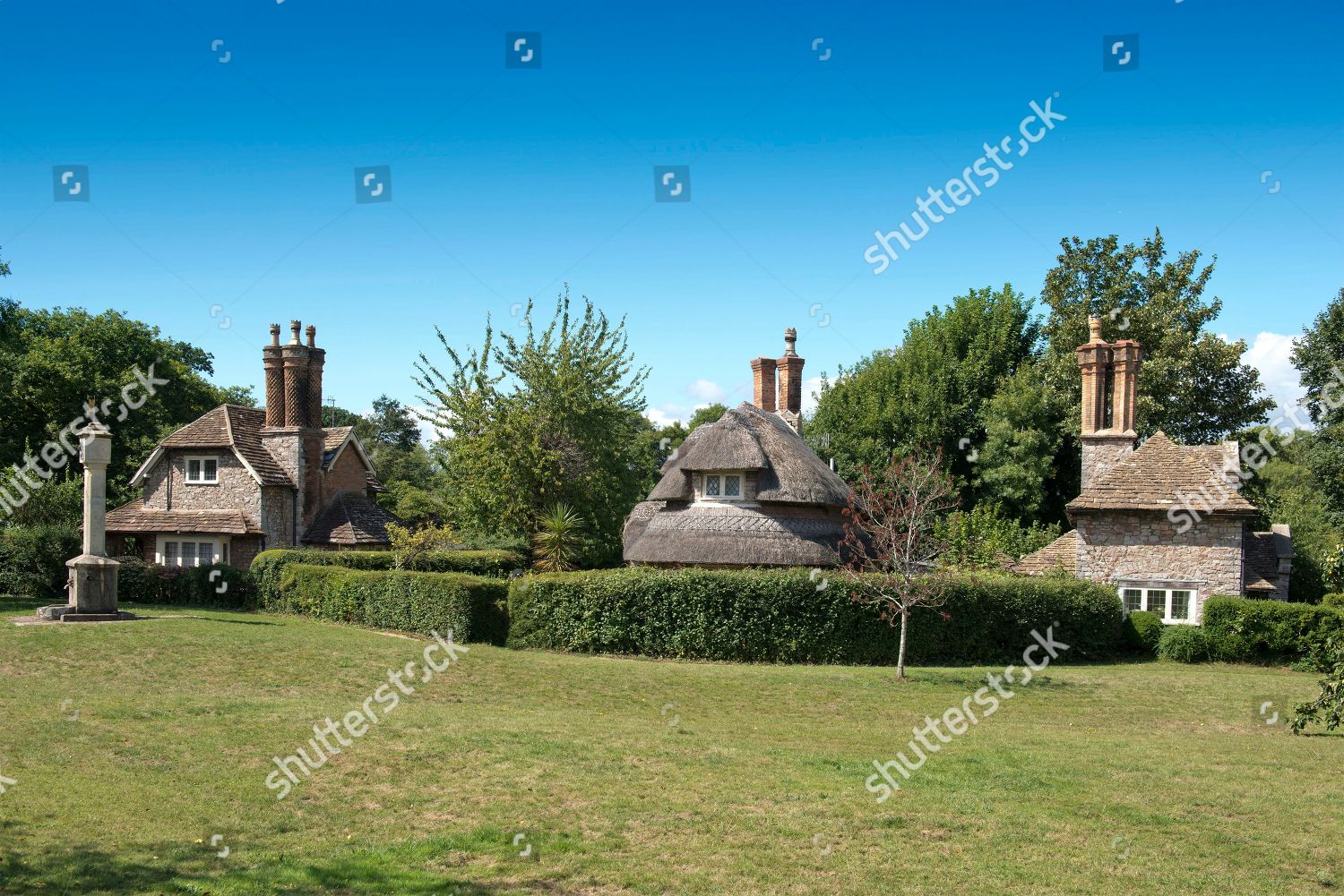 Group 9 Cottages Grade 1 Listed Group Editorial Stock Photo