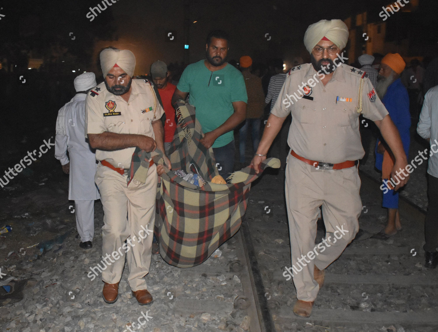 Police Carrying Dead Body After Train Editorial Stock Photo - Stock ...