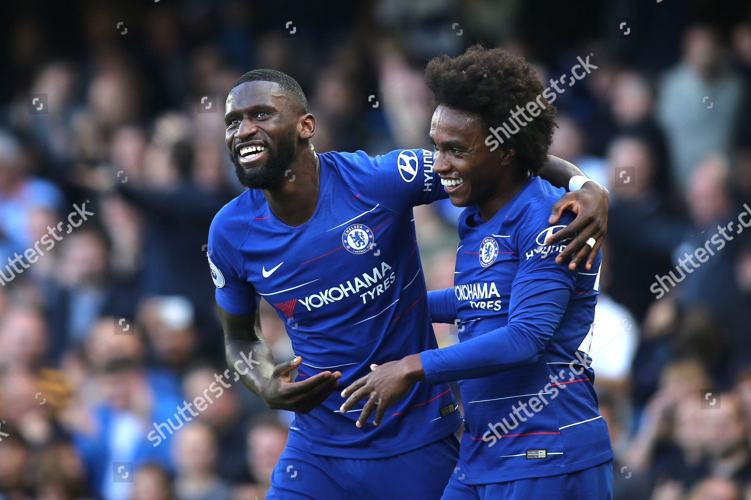 Antonio Rudiger Celebrates Scoring Chelseas Opening Editorial Stock ...