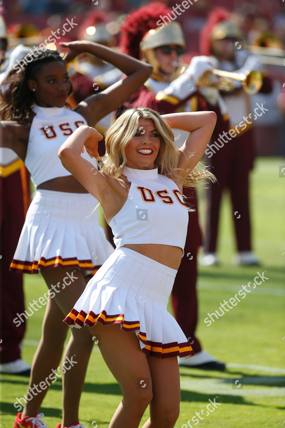 Usc Trojans Cheerleaders Action During Football Editorial Stock Photo