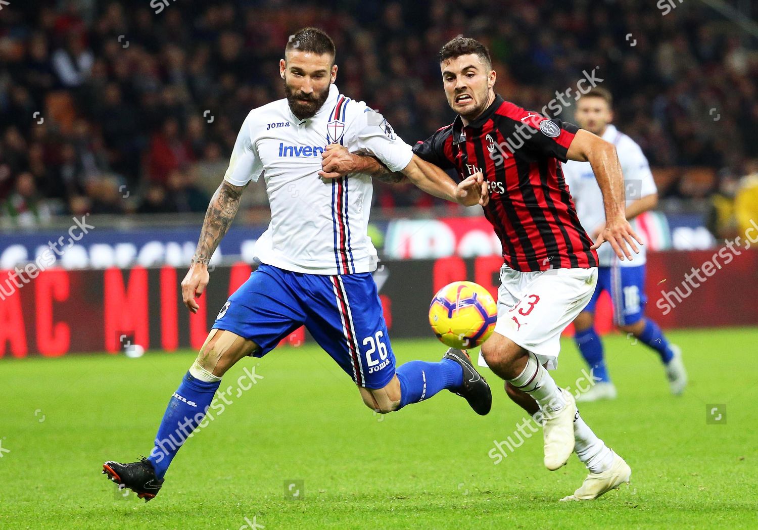 Sampdorias Lorenzo Tonelli L Action Against Milans Editorial Stock Photo Stock Image Shutterstock