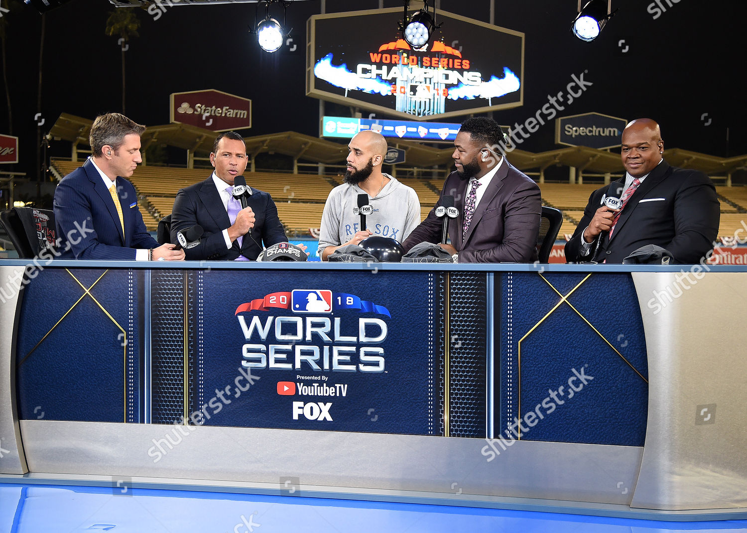 Kevin Burkhardt Alex Rodriguez David Price Editorial Stock Photo ...