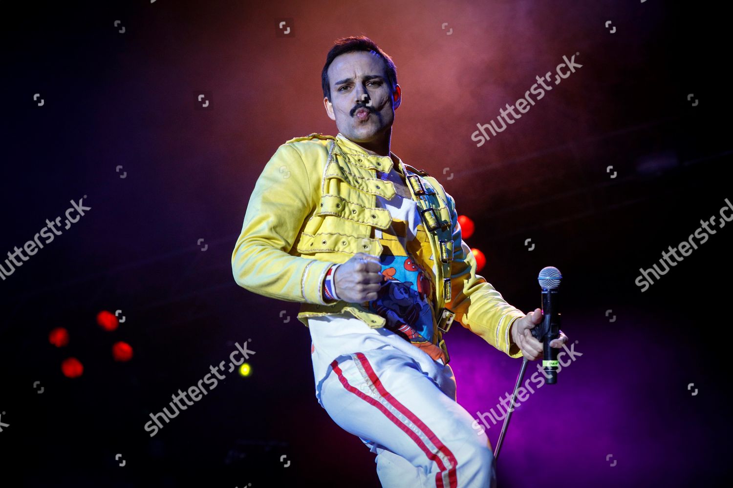 Freddie Mercury Lookalike Artist On Stage During Editorial Stock Photo Stock Image Shutterstock