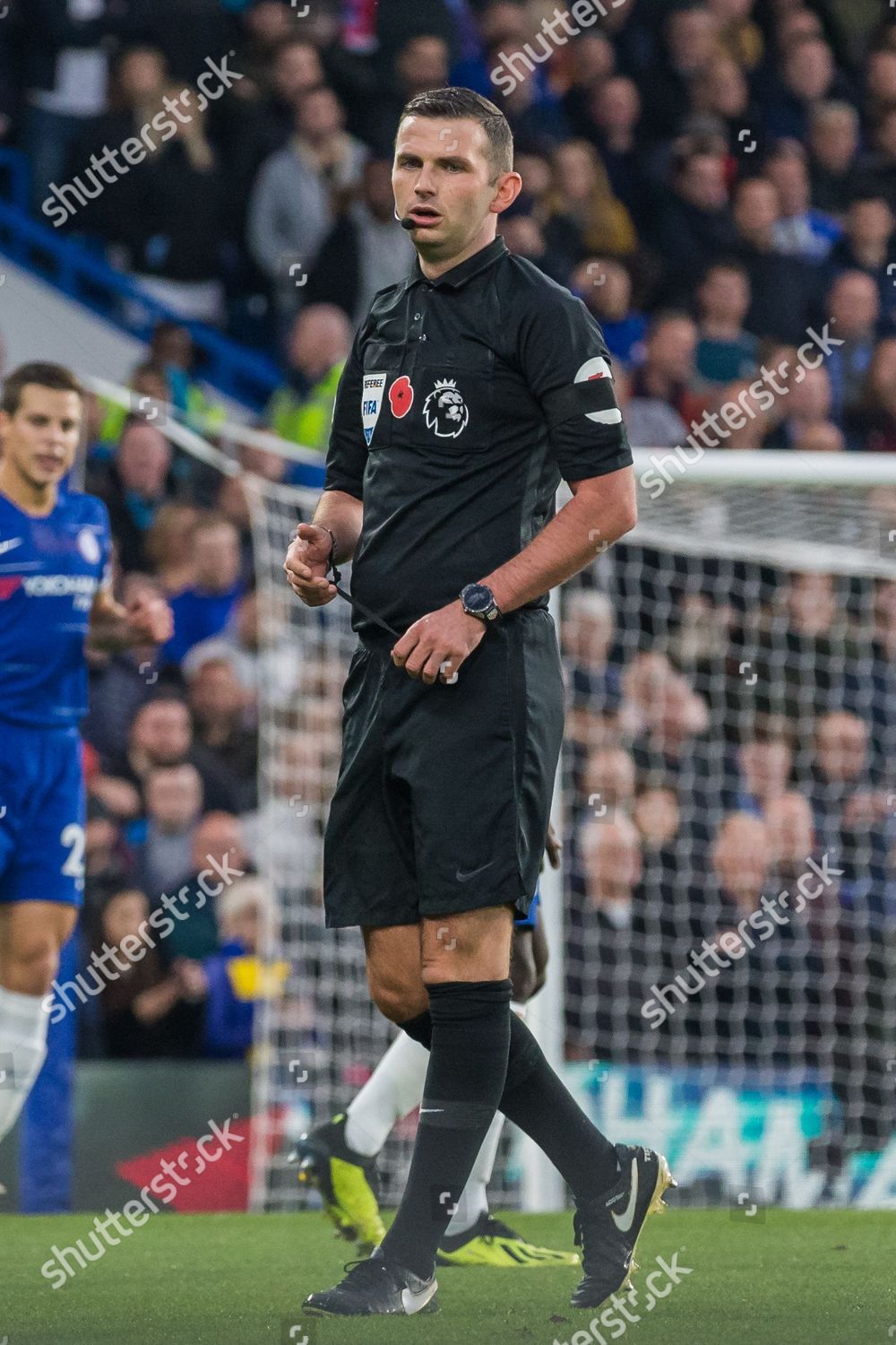 Michael Oliver Referee During Premier League Editorial Stock Photo ...