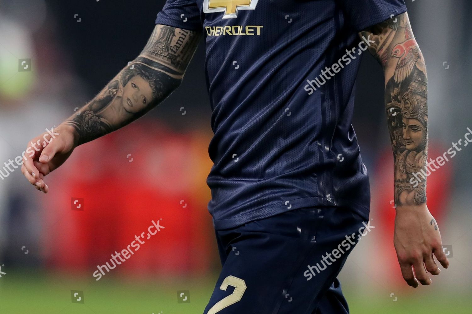 Tattoos On Arms Victor Lindelof Manchester Editorial Stock Photo - Stock  Image | Shutterstock