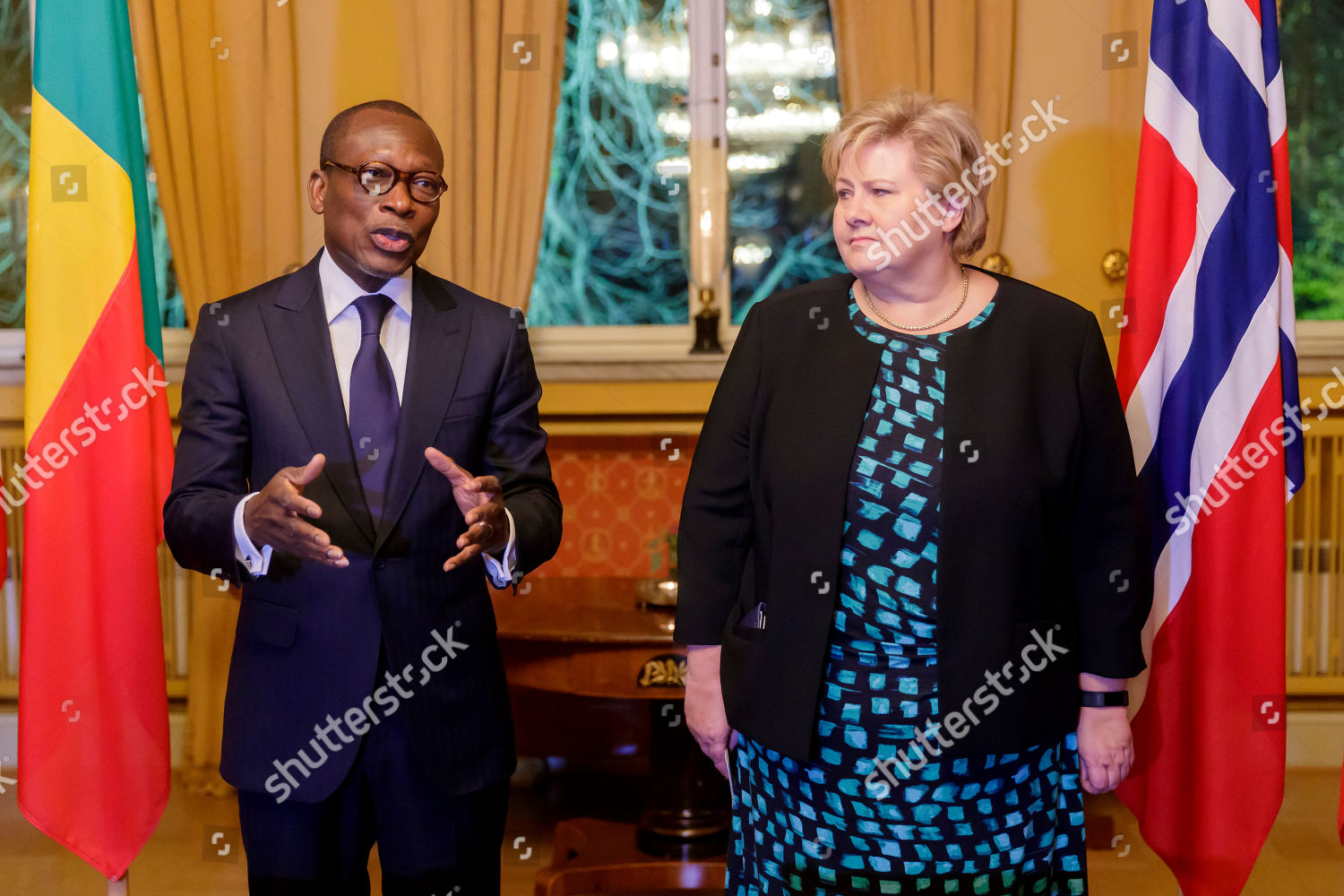 Norwegian Prime Minister Erna Solberg R Editorial Stock Photo Stock   Shutterstock 9970778a 