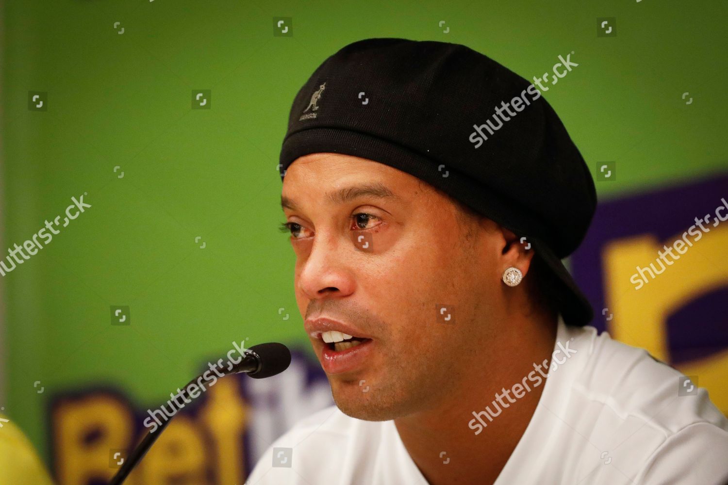 Former Brazilian Soccer Player Ronaldinho Speaks Editorial Stock Photo