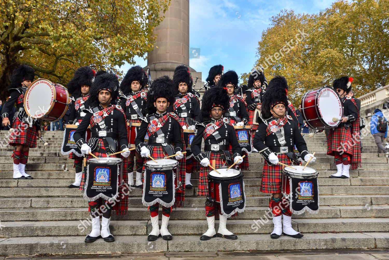 Members Shree Muktajeevan Swamibapa Pipe Band Editorial Stock Photo