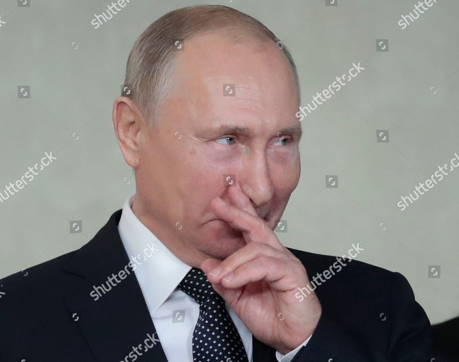 Russian President Vladimir Putin Smiles He Editorial Stock Photo ...