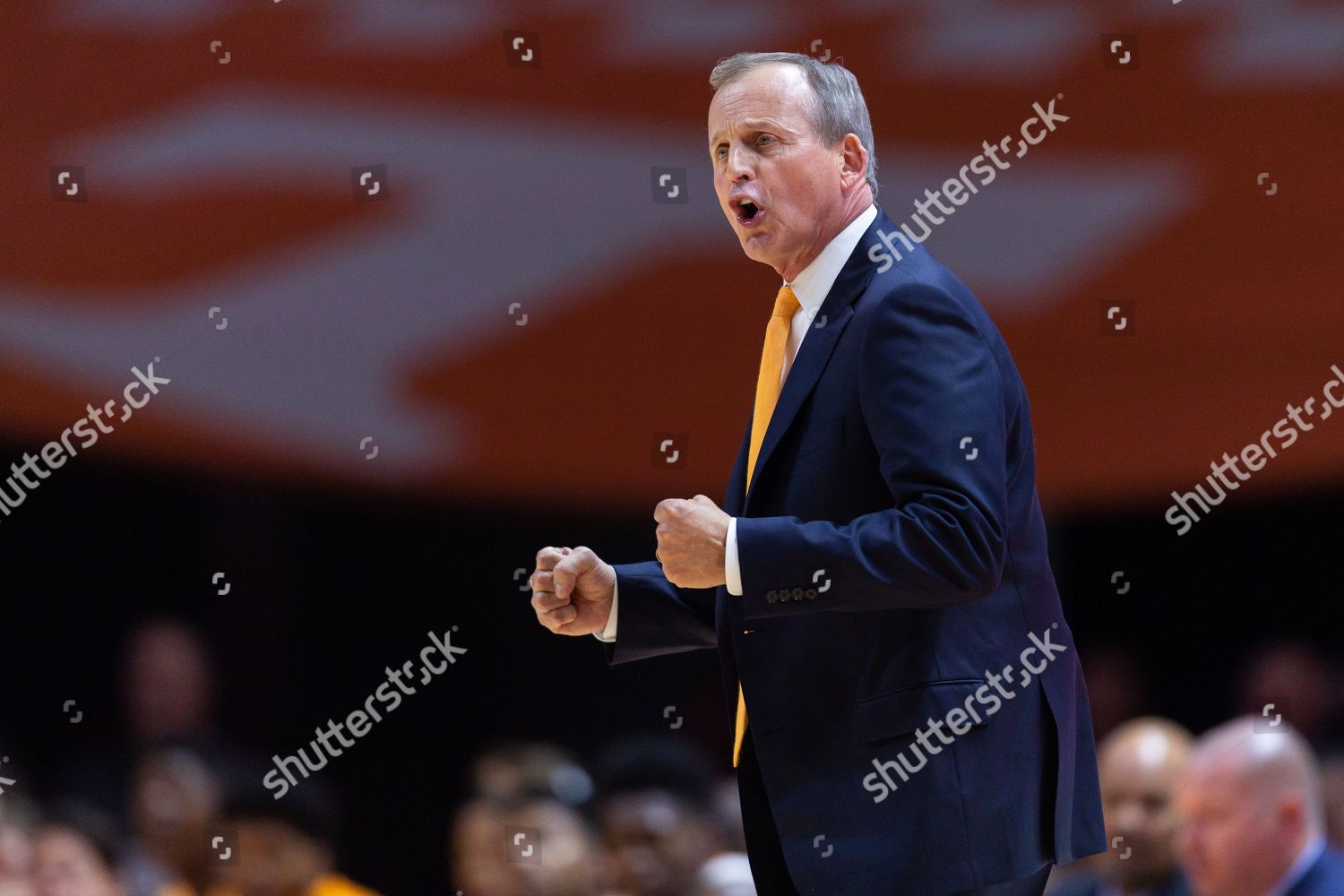 Head Coach Rick Barnes Tennessee Volunteers During Editorial Stock