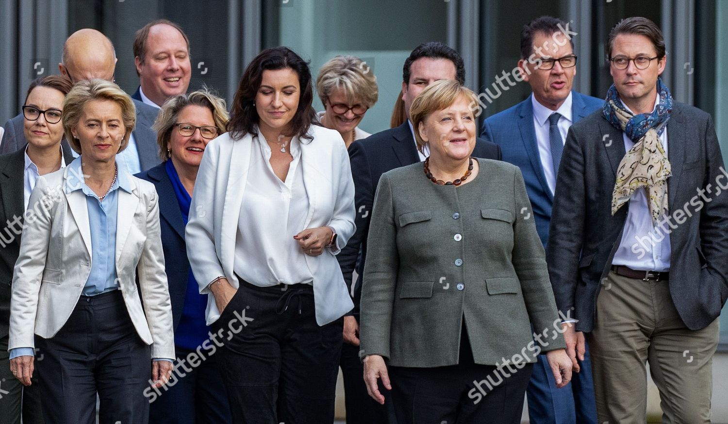 Members Cabinet Lr Front German Defense Minister Editorial Stock