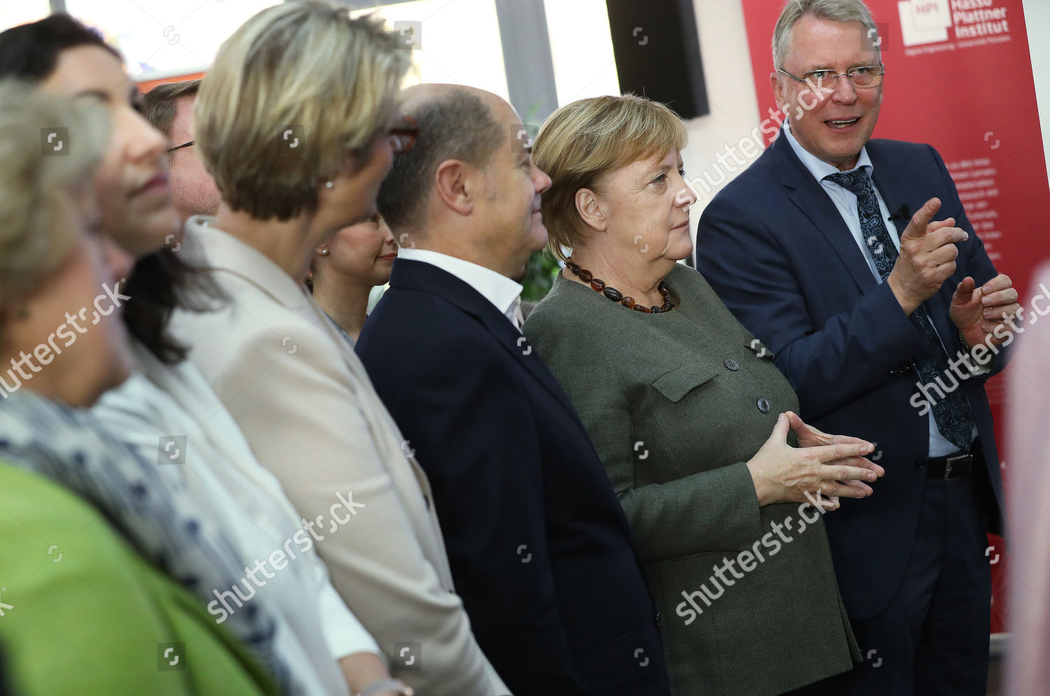German Chancellor Angela Merkel 2r Members Cabinet Editorial Stock