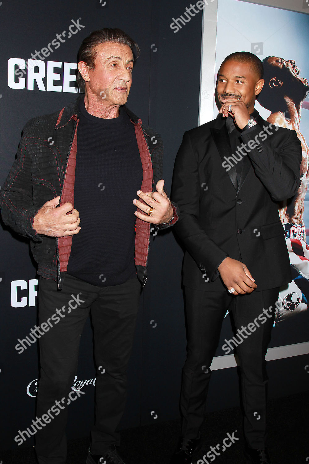 Sylvester Stallone Michael B Jordan Editorial Stock Photo - Stock Image ...