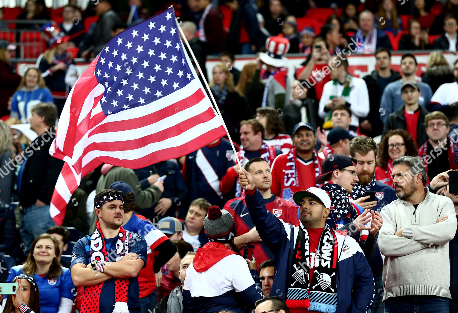 London, UK. 15th November, 2018. USA Fans. International football