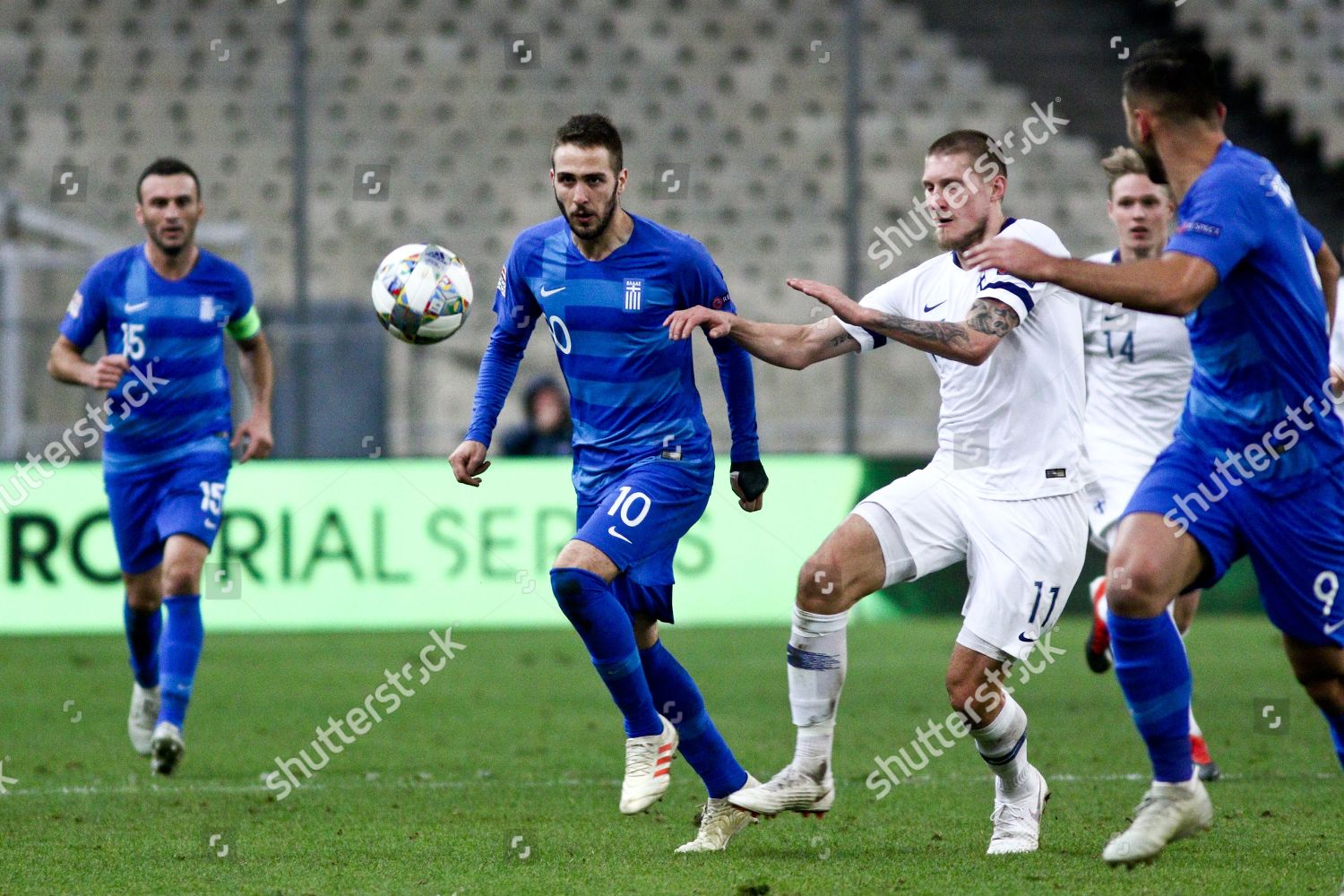 Kostas Fortounis Greece Action Against Joni Kauko Redaktionelles Stockfoto Stockbild Shutterstock