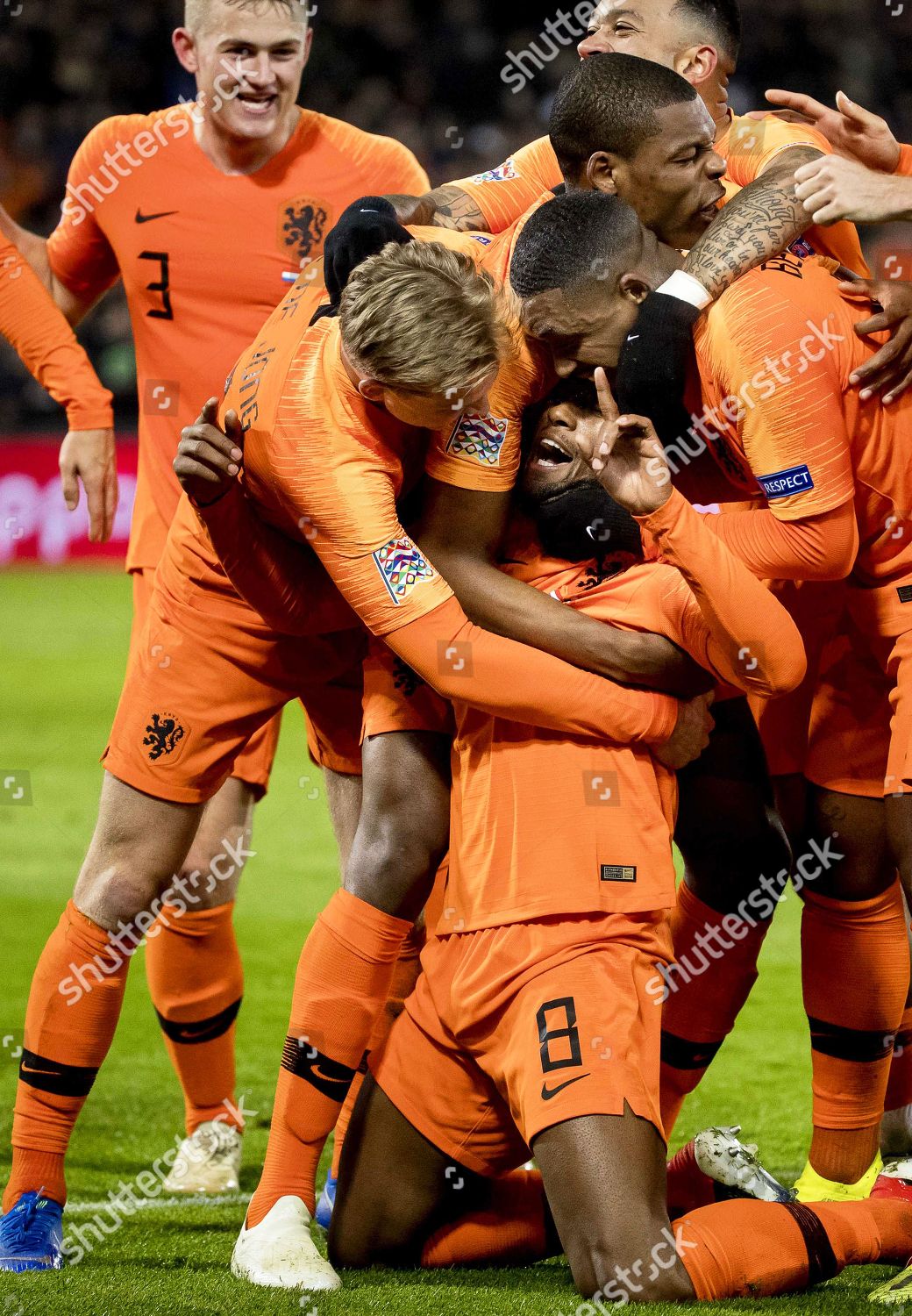 Dutch National Soccer Team Player Georginio Editorial Stock Photo
