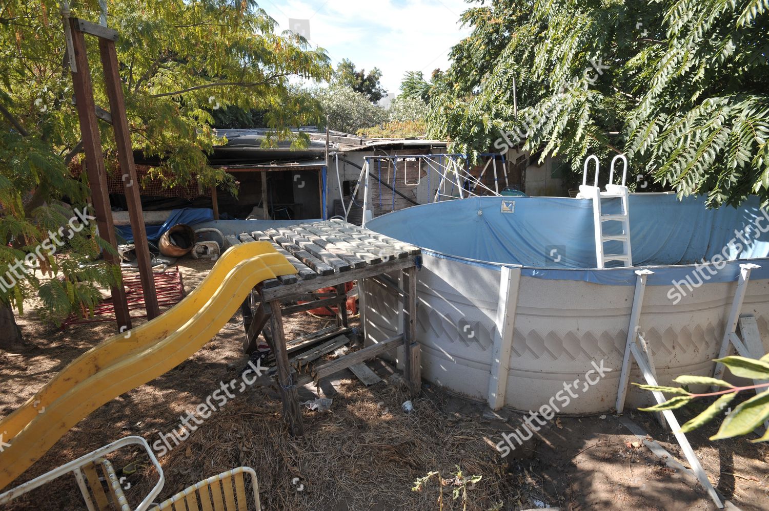 Back Yard House Where Jaycee Lee Dugard Editorial Stock Photo