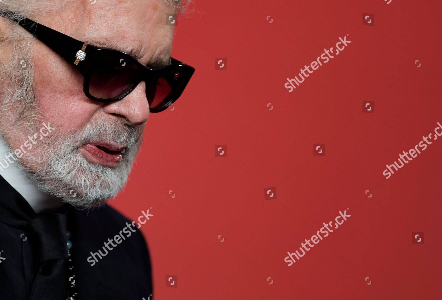 German Fashion Designer Karl Lagerfeld Attends Editorial Stock Photo
