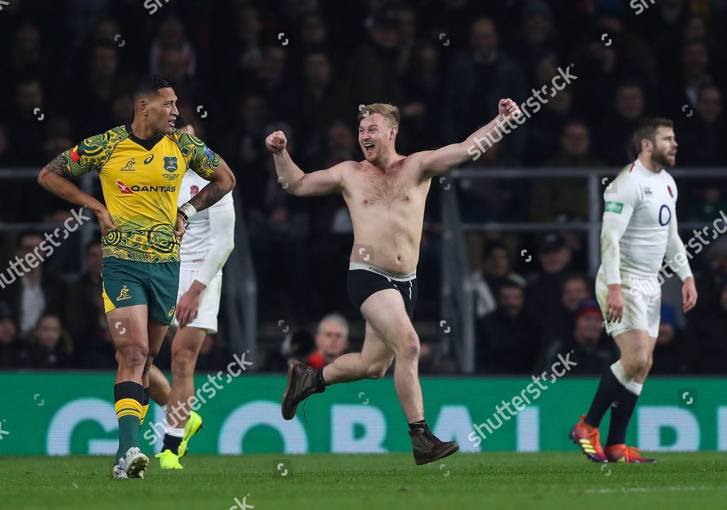 Streaker Invades Pitch Editorial Stock Photo - Stock Image