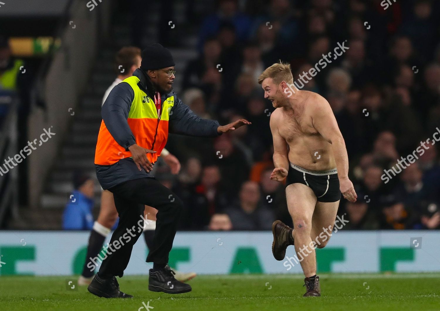 Streaker Invades Pitch Editorial Stock Photo - Stock Image