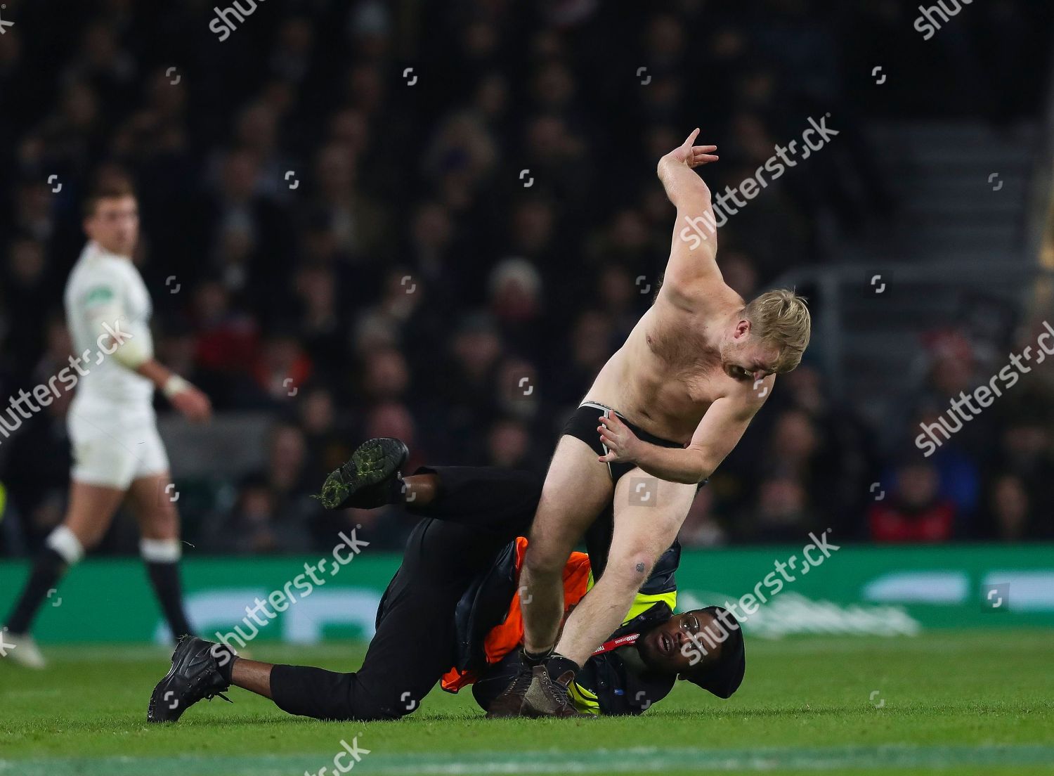 Streaker Invades Pitch Editorial Stock Photo - Stock Image