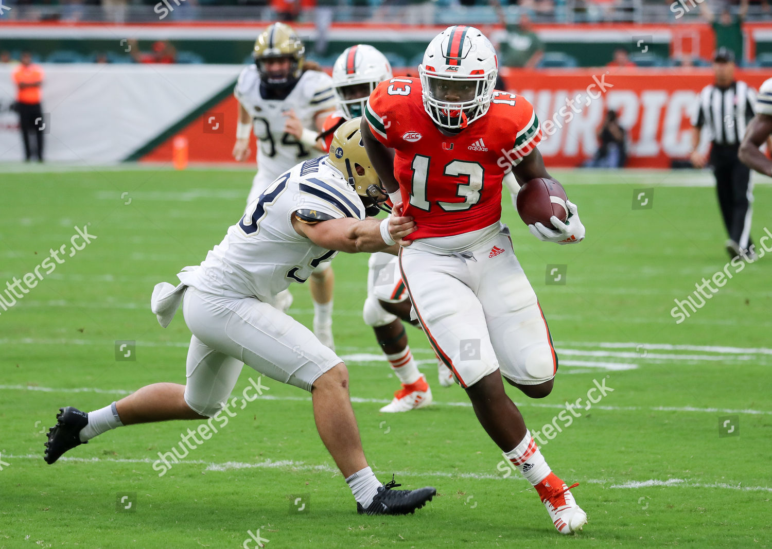 Miami Hurricanes Running Back Deejay Dallas Editorial Stock Photo ...