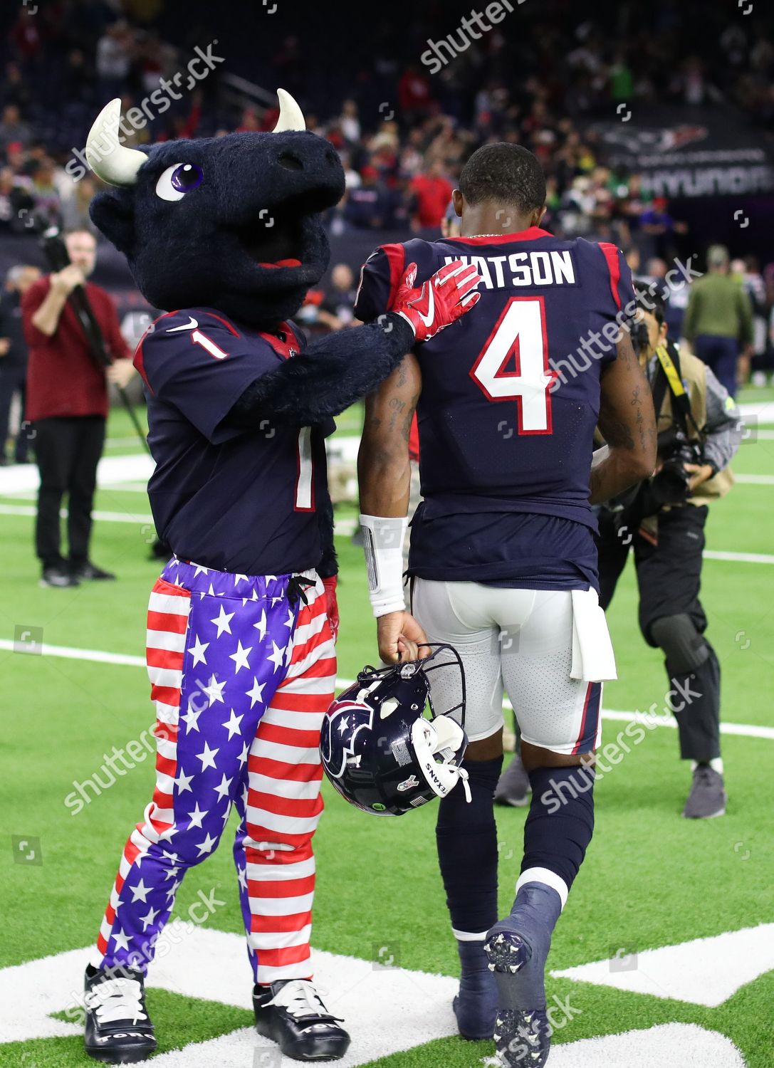 Toro Houston Texans Mascot On Field Editorial Stock Photo - Stock Image