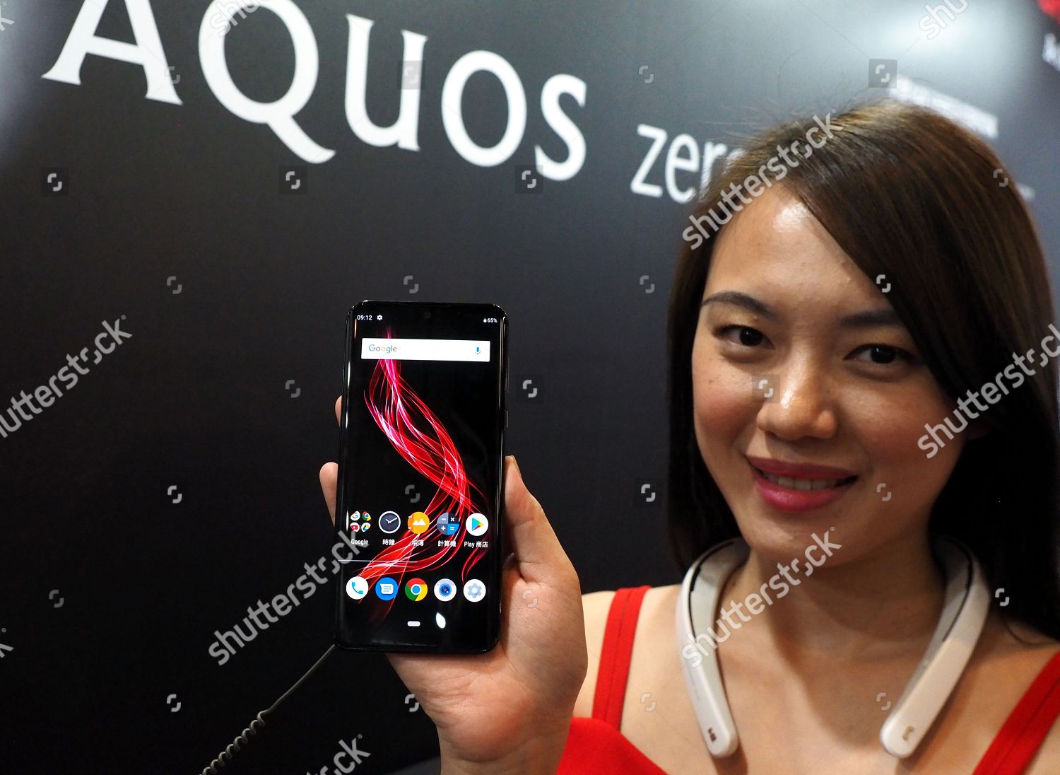 Model Displays Aquos Zero Smartphone Made By Editorial Stock Photo Stock Image Shutterstock