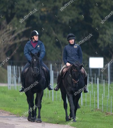 Prince Andrew horse riding Windsor Castle Stock Photos ...