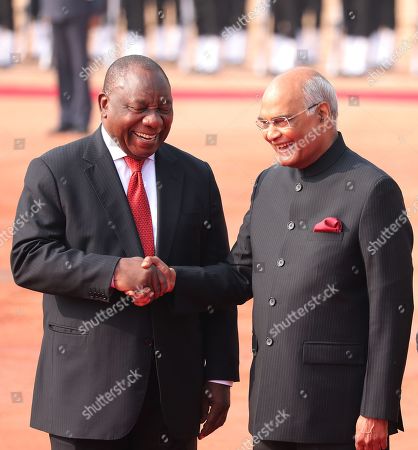 President South Africa Cyril Ramaphosa Visit India Stockfotos Exklusiv Shutterstock