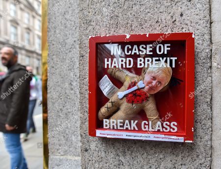 Boris Johnson doll In Case Hard Brexit Stock Photos ...