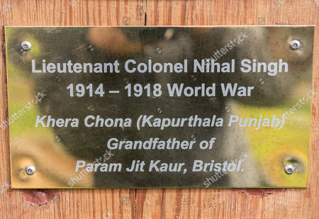 Sikh War Memorial Remembrance Garden Opening Bristol Stockfotos