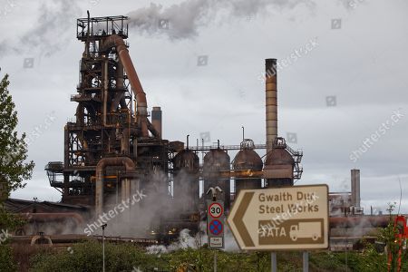 Explosion Tata Steel Works Port Talbot Stockfotos Exklusiv Shutterstock