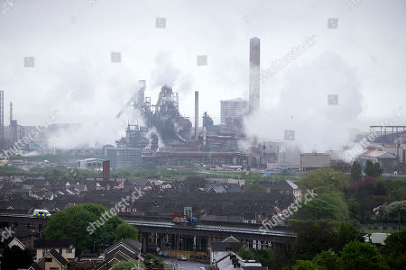 Explosion Tata Steel Works Port Talbot Stockfotos Exklusiv Shutterstock