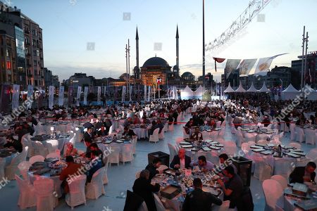people gather taskim square iftar dinner meal editorial stock photo stock image shutterstock