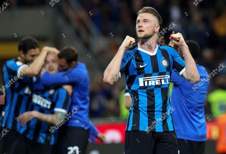 Inters Defender Milan Skriniar R Celebrates After Editorial Stock Photo Stock Image Shutterstock