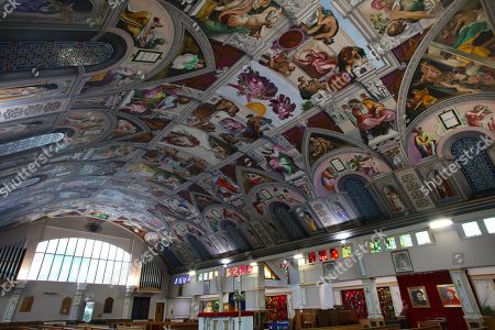 Copy Sistine Chapel Ceiling Painting Sussex Stock Photos