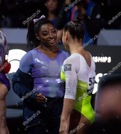 Simone Biles Usa L Flavia Saraiva Brazil Editorial Stock Photo Stock Image Shutterstock