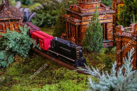 Botanical Gardens 28th Annual Holiday Train Show Stockfotos