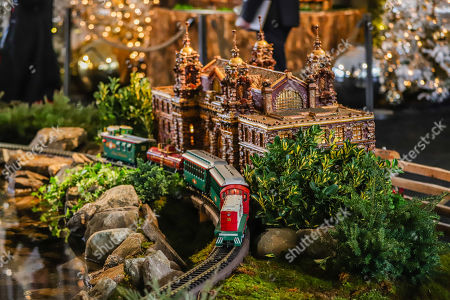 Botanical Gardens 28th Annual Holiday Train Show Stockfotos