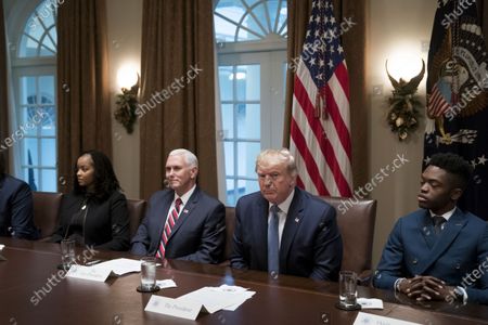 Us President Donald Trump Participates Roundtable Washington Stock