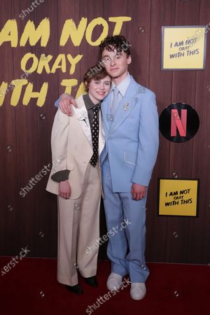 Sophia Lillis L Wyatt Oleff R Arrive Editorial Stock Photo Stock Image Shutterstock