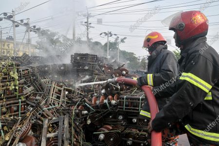 Fire Fighters Dousing Massive Fire Kumargaon Power Editorial Stock Photo Stock Image Shutterstock