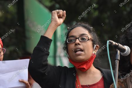 Mandakranta Sen Noted Poet Shouting Slogans Some Editorial Stock Photo Stock Image Shutterstock